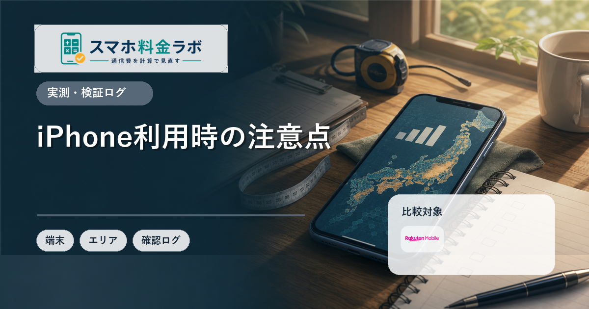 楽天モバイルをiPhoneで使うときの注意点