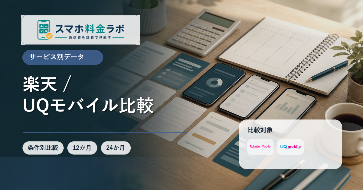 楽天モバイルとUQモバイルの違いを比較｜料金・店舗・セット割・注意点
